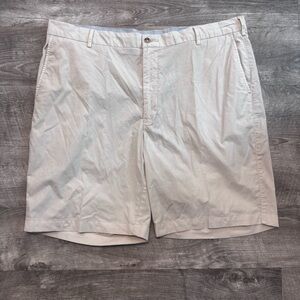 Peter Millar Flat Front Light Khaki Beige 8.5" Chino Shorts Mens Sz. 38